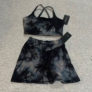 Alphalete sports bra and shorts